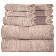 8 Piece 600 GSM Zero Twist Cotton Towel Set - Home & Well 