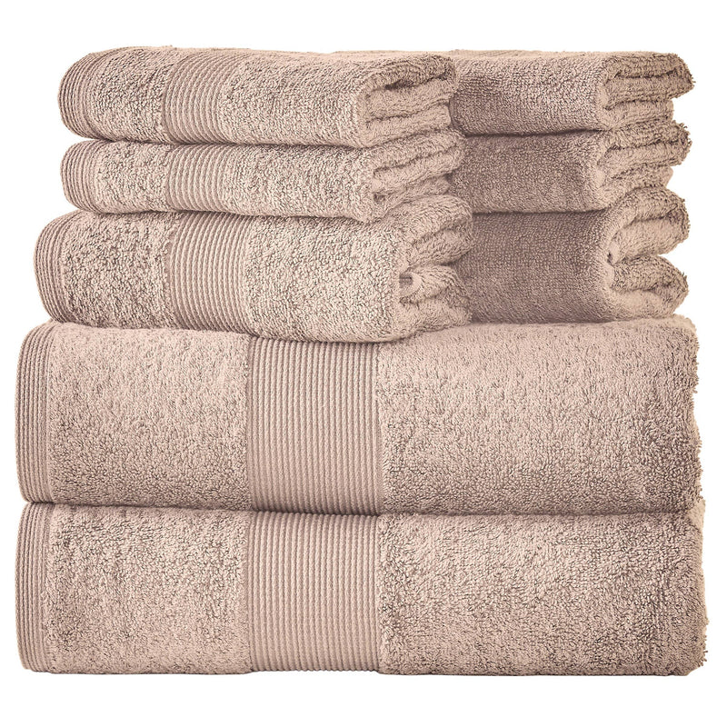 8 Piece 600 GSM Zero Twist Cotton Towel Set - Home & Well 