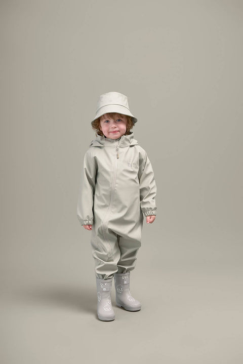 Grass & Air - Geothermal Grey Kids Waterproof Puddlesuit