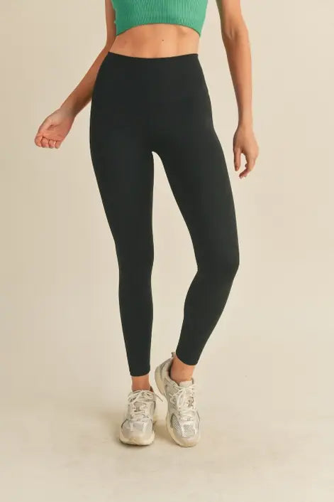 Black Aligned Performance High-Rise Leggings - Home & Well 