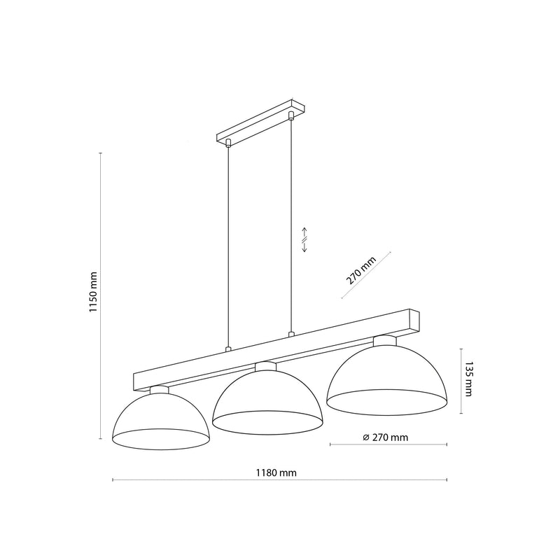OSLO Black Scandinavian Pendant Light 3