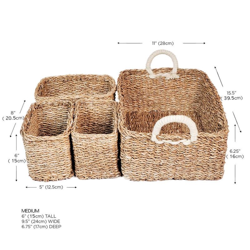 KORISSA - Handwoven Wicker Storage Basket • Savar Everything Basket - Home & Well 