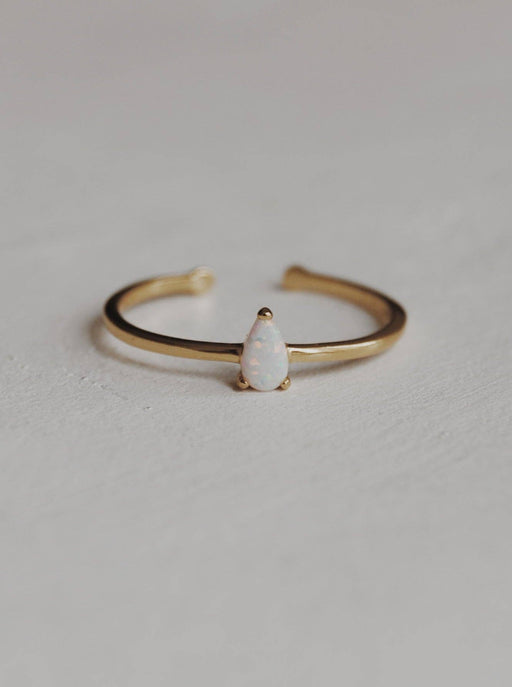 Teardrop Opal Adjustable Ring - Home & Well 