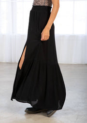 Lovestitch - Bohemian Smocked Tiered Maxi Skirt - Home & Well