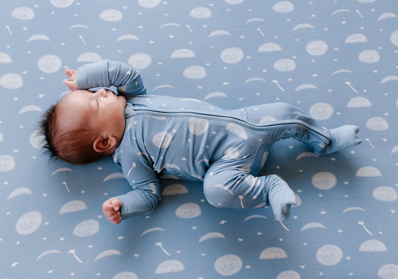 Stay Dreamy - Reach For The Moon Bamboo Crib Sheet - Home & Well