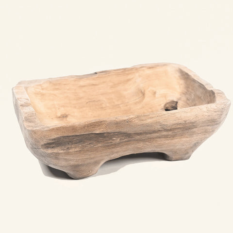 Bol carré en teck recyclé