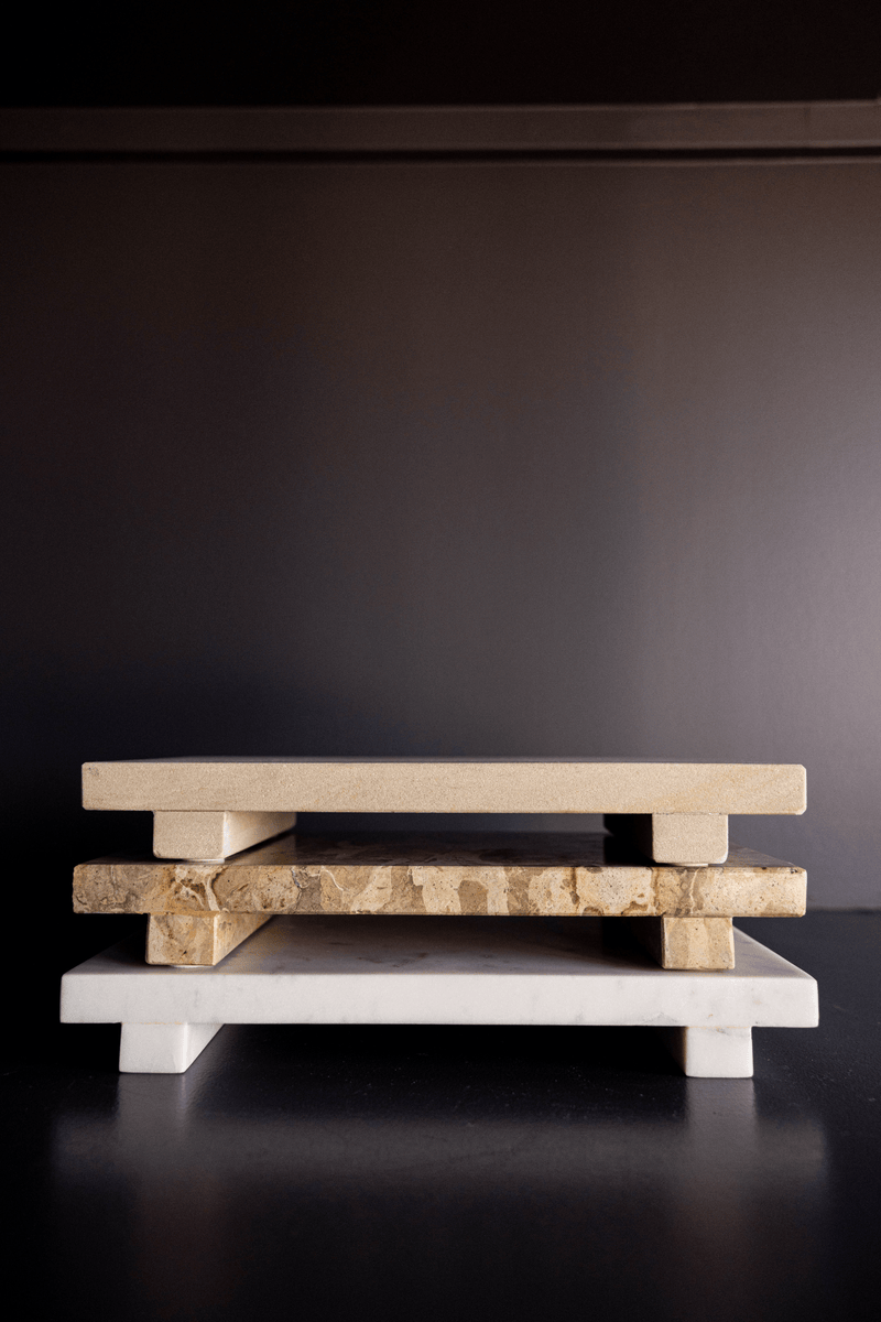 Luxe B Co - Beige Sandstone Trivet Riser - Home & Well 