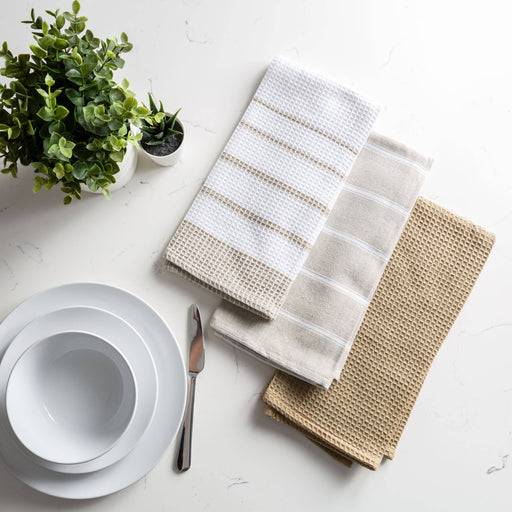 Fabstyles - Fabstyles Fouta Kitchen Towel - Set of 3 - Home & Well 