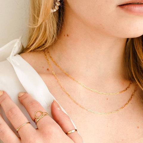 PETITE GOLD - Paperclip Chain - Home & Well 