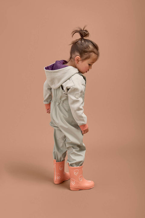 Grass & Air - Geothermal Grey Kids Waterproof Rain Dungarees