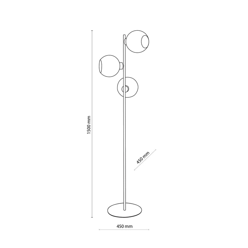 CUBUS Graphite Scandinavian Floor Lamp