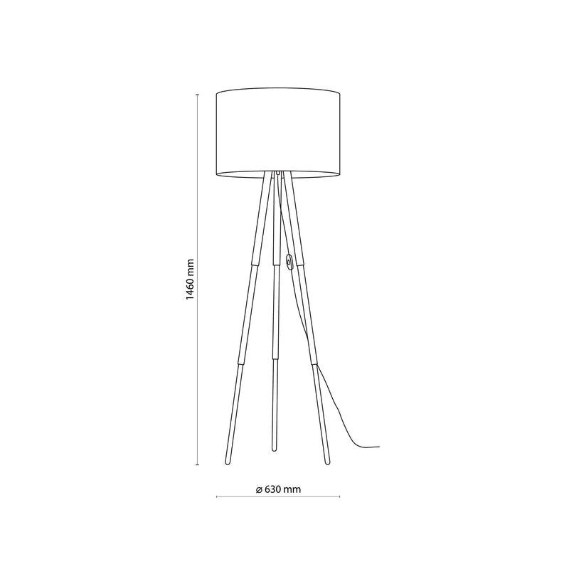 TOKYO Beige Linen Floor Lamp