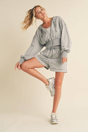 KIMBERLY C - Mineral Wash Zip-Up Hoodie - Home & Well 