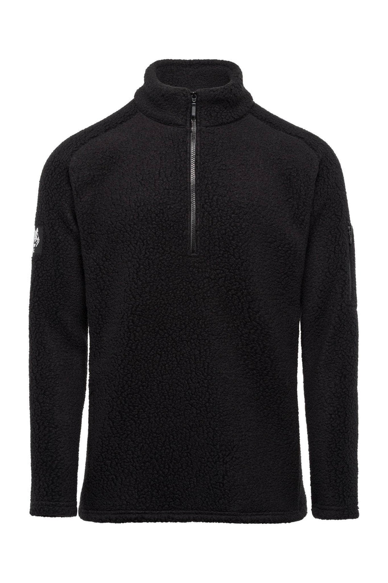 Wolfe Co. Apparel and Goods® - Black Kitimat Men's Half Zip - Home & Well 