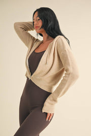 KIMBERLY C - Zip Up Knit Sweater Hoodie - Home & Well 