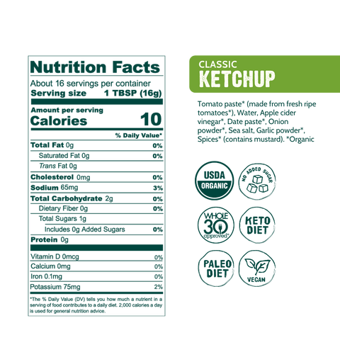 Organic Sugar-Free Ketchup - Home & Well 