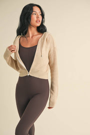 KIMBERLY C - Zip Up Knit Sweater Hoodie - Home & Well 