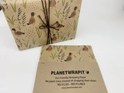 PlanetWrapIt - Duck Print Recycled Kraft Gift Wrapping Paper - Home & Well 