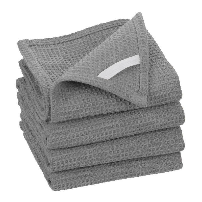 Fabstyles - Fabstyles Broadway Waffle Cotton Kitchen Towels Set of 4 - Home & Well 