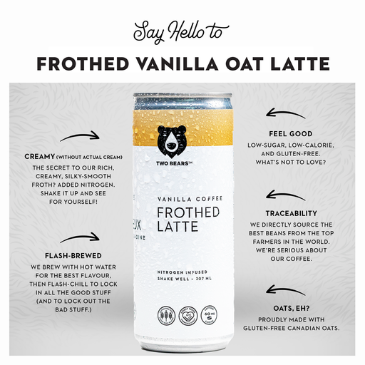 Frothed Vanilla Oat Latte - Home & Well 