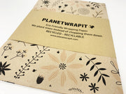PlanetWrapIt - Spring Garden Recycled Eco Kraft Wrapping Paper - Home & Well 