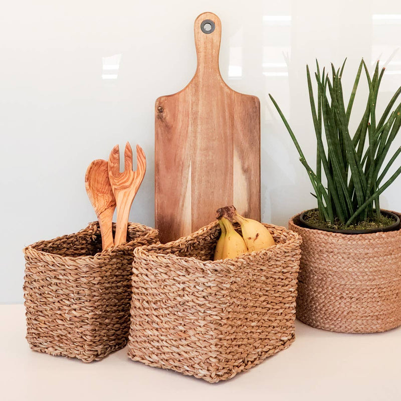 KORISSA - Handwoven Wicker Storage Basket • Savar Everything Basket - Home & Well 