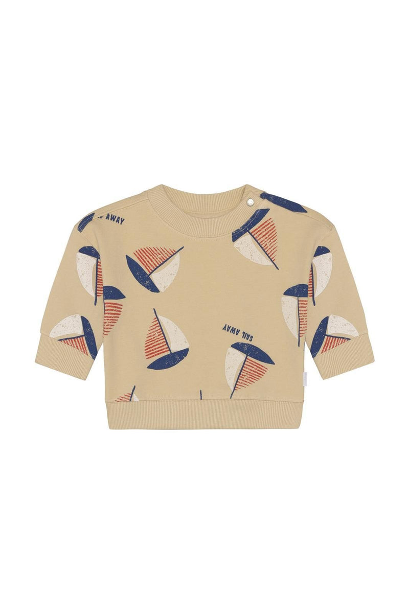 Sweatshirt | Sailboats on Beige | Noppies