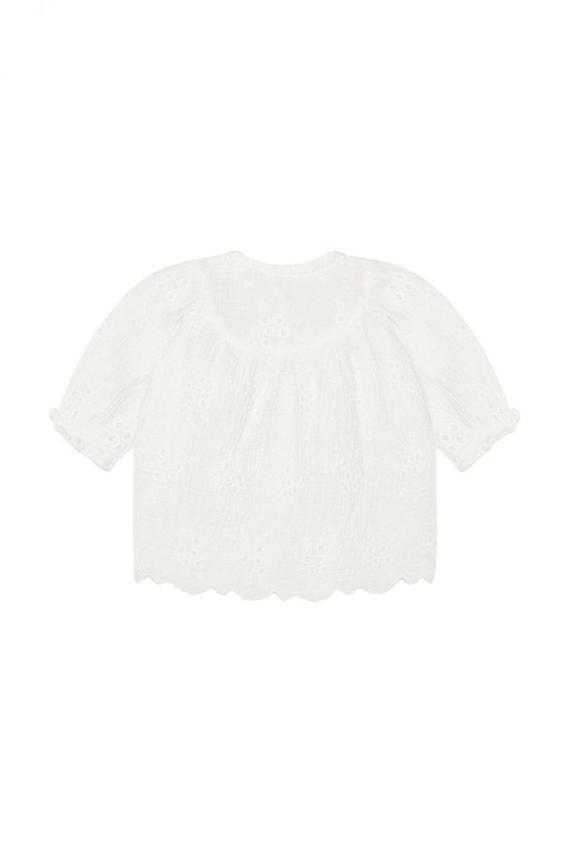 Embroidered Longsleeve Dress | White | Noppies