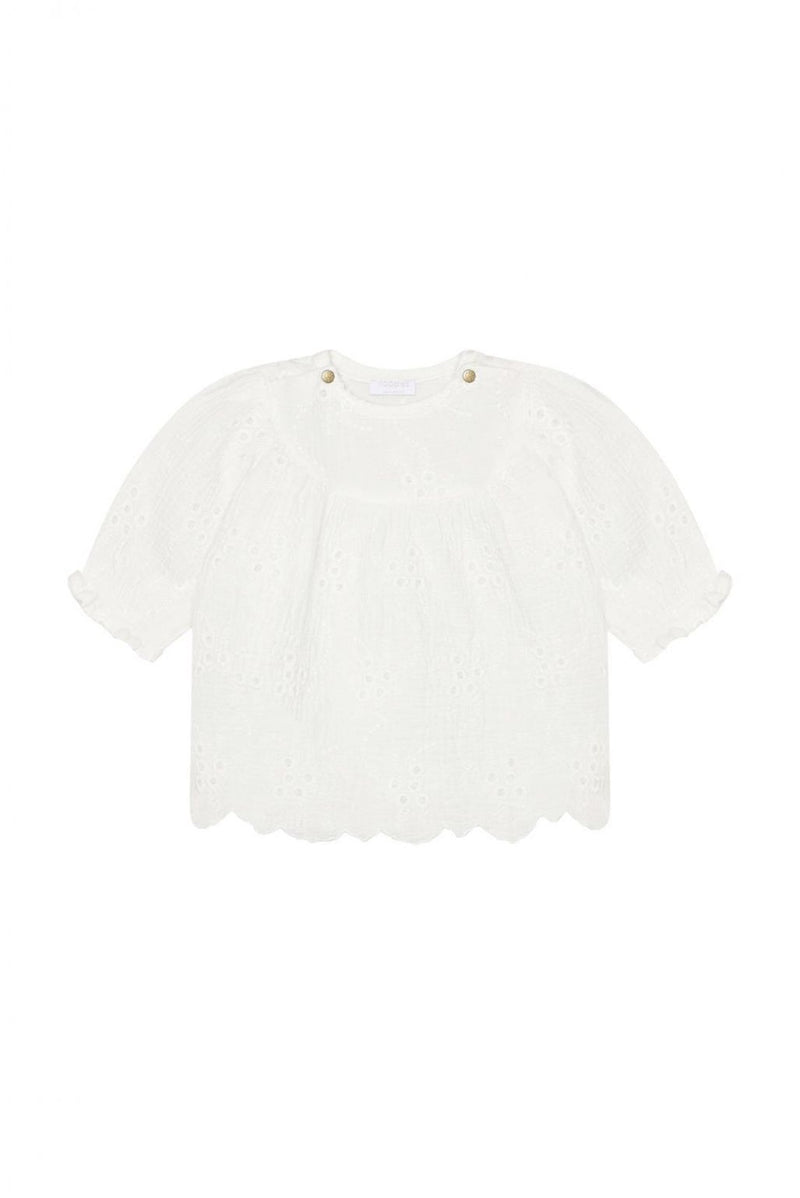 Embroidered Longsleeve Dress | White | Noppies