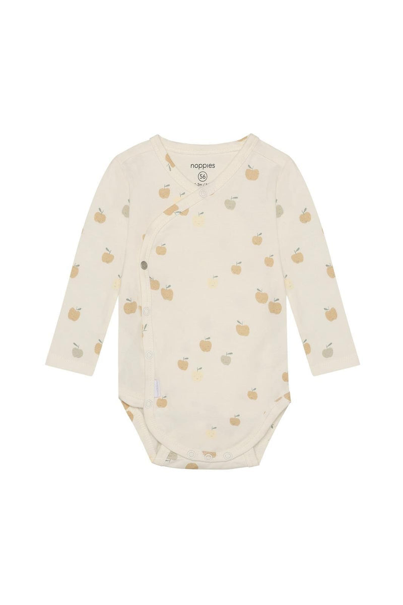 Long-Sleeve Bodysuit | Apple Print | Noppies