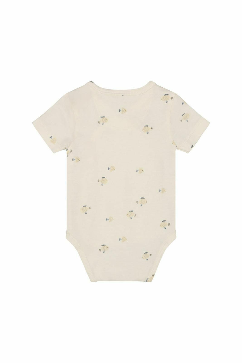 Short-Sleeve Bodysuit | Fish Print | Noppies