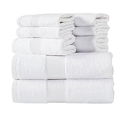 8 Piece 600 GSM Zero Twist Cotton Towel Set - Home & Well 