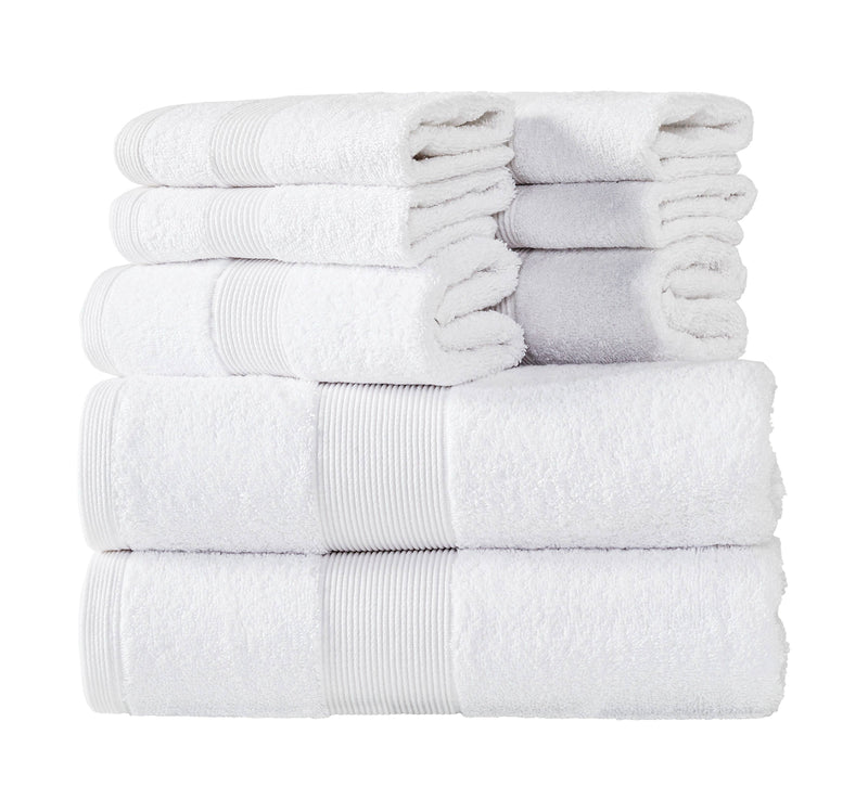 8 Piece 600 GSM Zero Twist Cotton Towel Set - Home & Well 