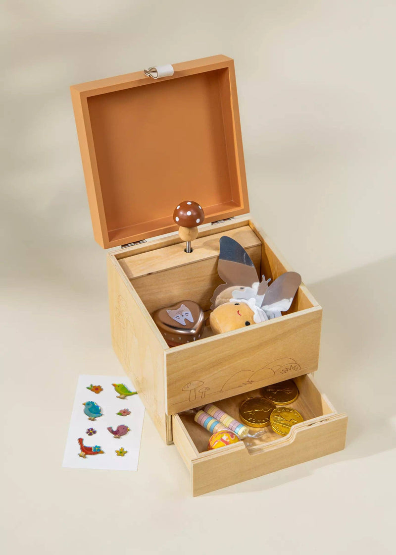 Coco Village - Wooden Musical Souvenir Box - Nature  - Home & Well