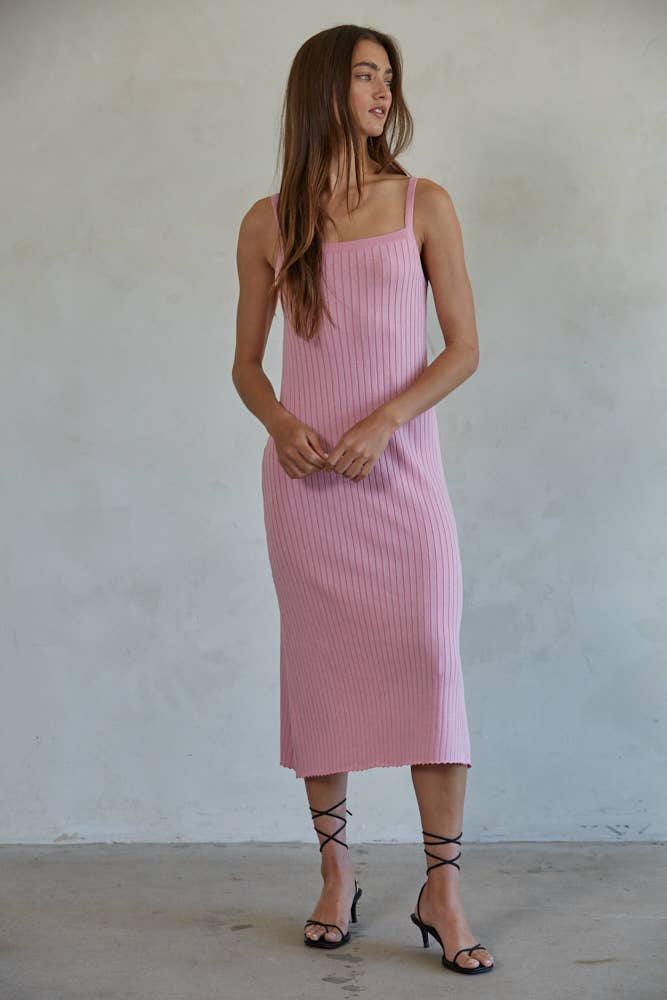 By Together - L4645 | Knit Sweater Cami Maxi Dress - Home & Well 