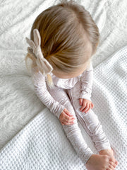 Early Grey - Bamboo Zip Sleeper - Beige Woodland - Home & Well 