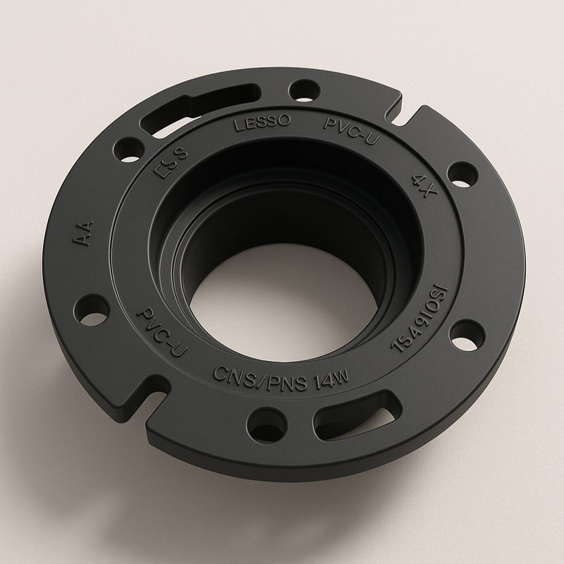 LESSO 4×3 ABS Closet Flange — Hub with Adjustable Plastic Ring | ASTM D2661, CSA B181.1, cUPC