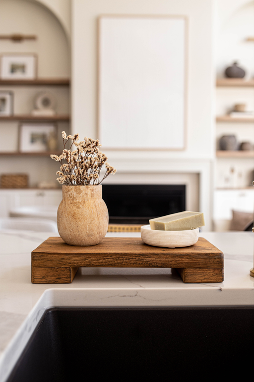 Trivet Reclaim Wood Riser Toffee Stain Medium - Home & Well 