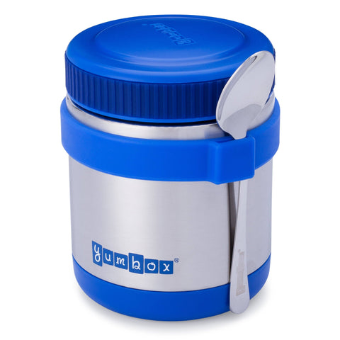 Yumbox - Yumbox Zuppa Insulated Food Jar, 14 oz, Neptune Blue, Spoon