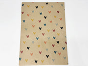 PlanetWrapIt - Colourful Hearts Recycled Kraft Wrapping Paper Gift Wrap - Home & Well 