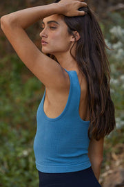 By Together - S1050N | Seamless Sleeveless UV Neck Reversible Tank Top - Home & Well