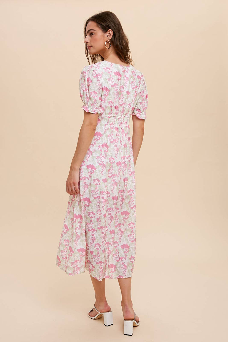 In Loom - SWEETHEART NECKLINE MIDI DRESS - Home & Well