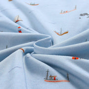 Early Grey - Bamboo Crib Sheet - Sailboats - Home & Well 