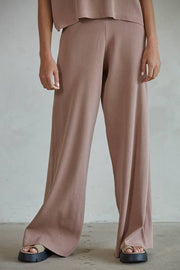 By Together - W1410 | Knit Sweater Wide Leg Pants - Home & Well
