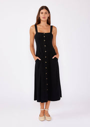 Lovestitch - Square Neck Corset Midi Dress - Home & Well