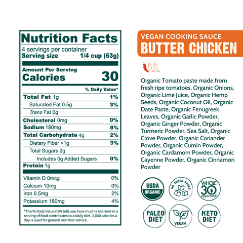 Organic Butter Chicken Sauce - Home & Well 