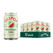OLIPOP Prebiotic Soda, Watermelon Lime, 12 fl oz, 12 Pack - Home & Well 