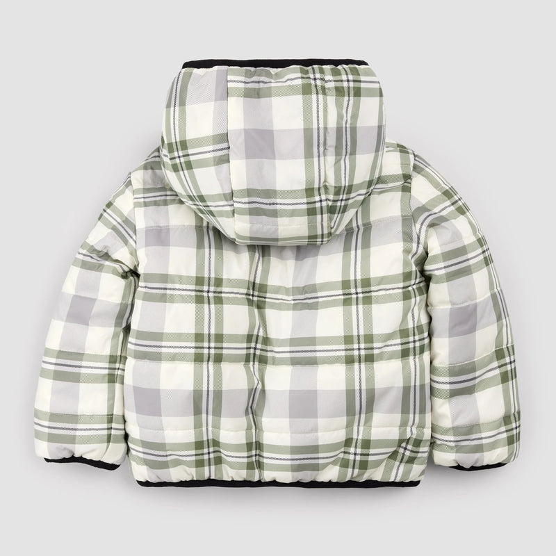 Reversible Jacket | Winter Moss Plaid Print on Black | Miles the Label