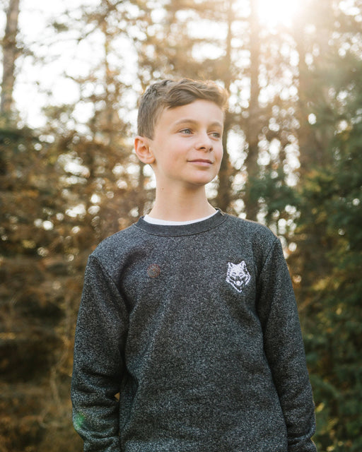 Wolfe Co. Apparel and Goods® - Wolfe Cubs Marled Black Crewneck - Home & Well 