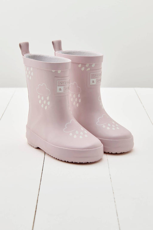 Grass & Air - Little Kids Baby Pink Colour - Revealing Wellies - Home & Well